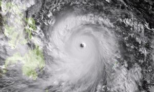 Typhoon Haiyan passing over the Philippines Internet photo 