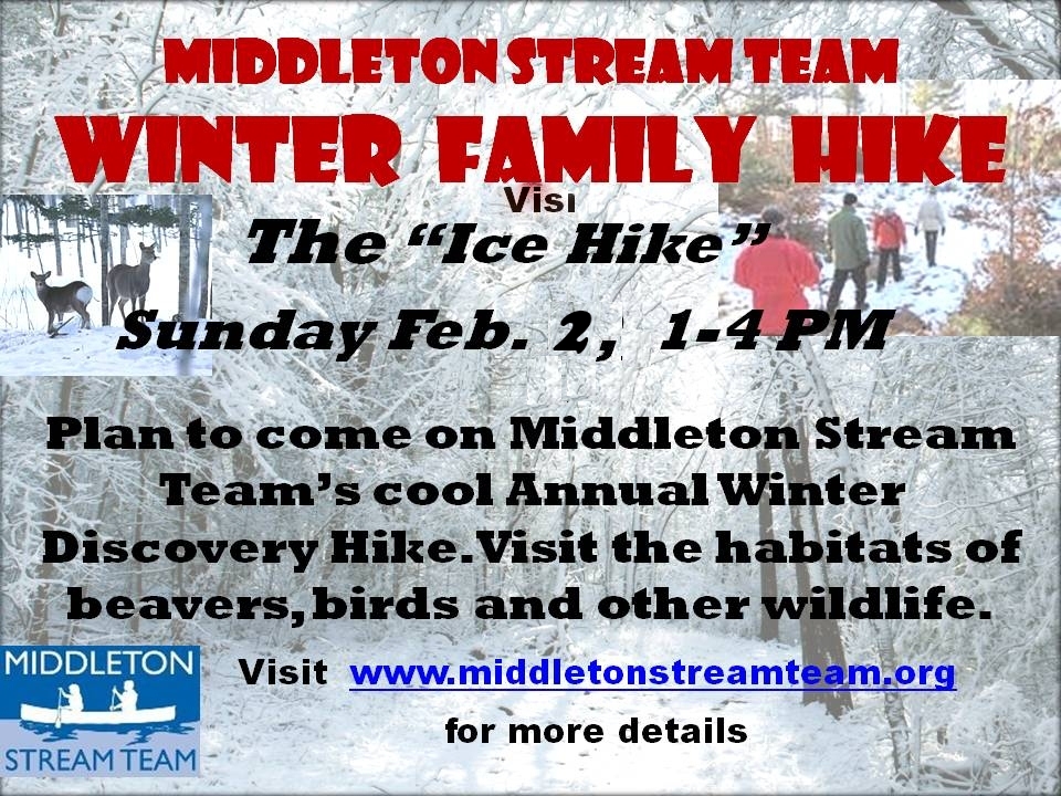 MIDDLETON STREAM TEAM WINTER FAMILY HIKE-2014